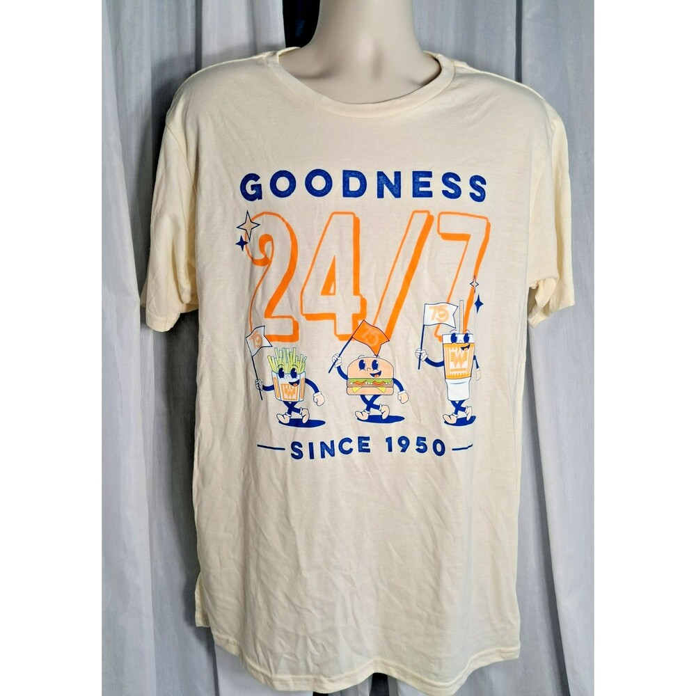 New XL Whataburger Shirt Retro Goodness 24/7 Pullover Short Sleeve